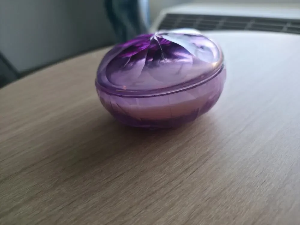 NWT Anthropologie Blooming Tulip Fields Glass Candle 2-Wick Purple Iridescent